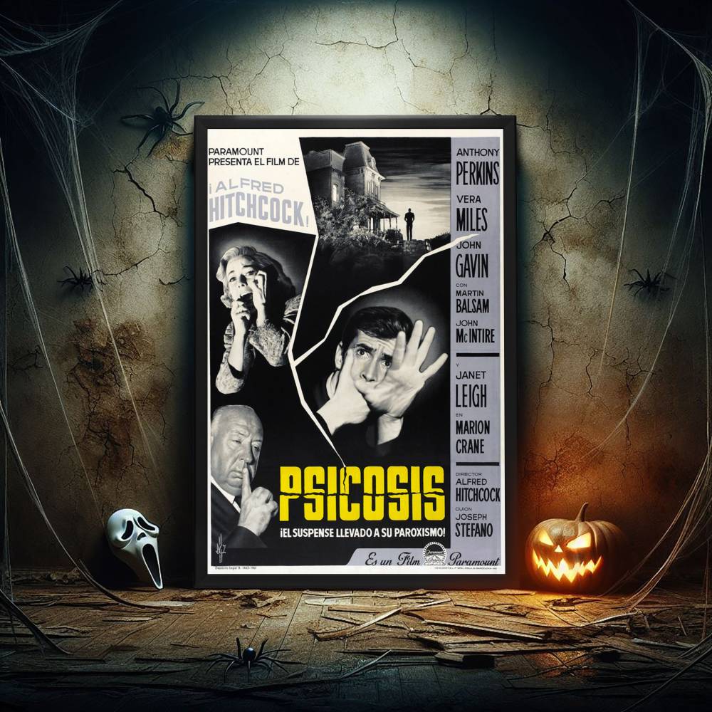 "Psycho" (1960) Framed Movie Poster