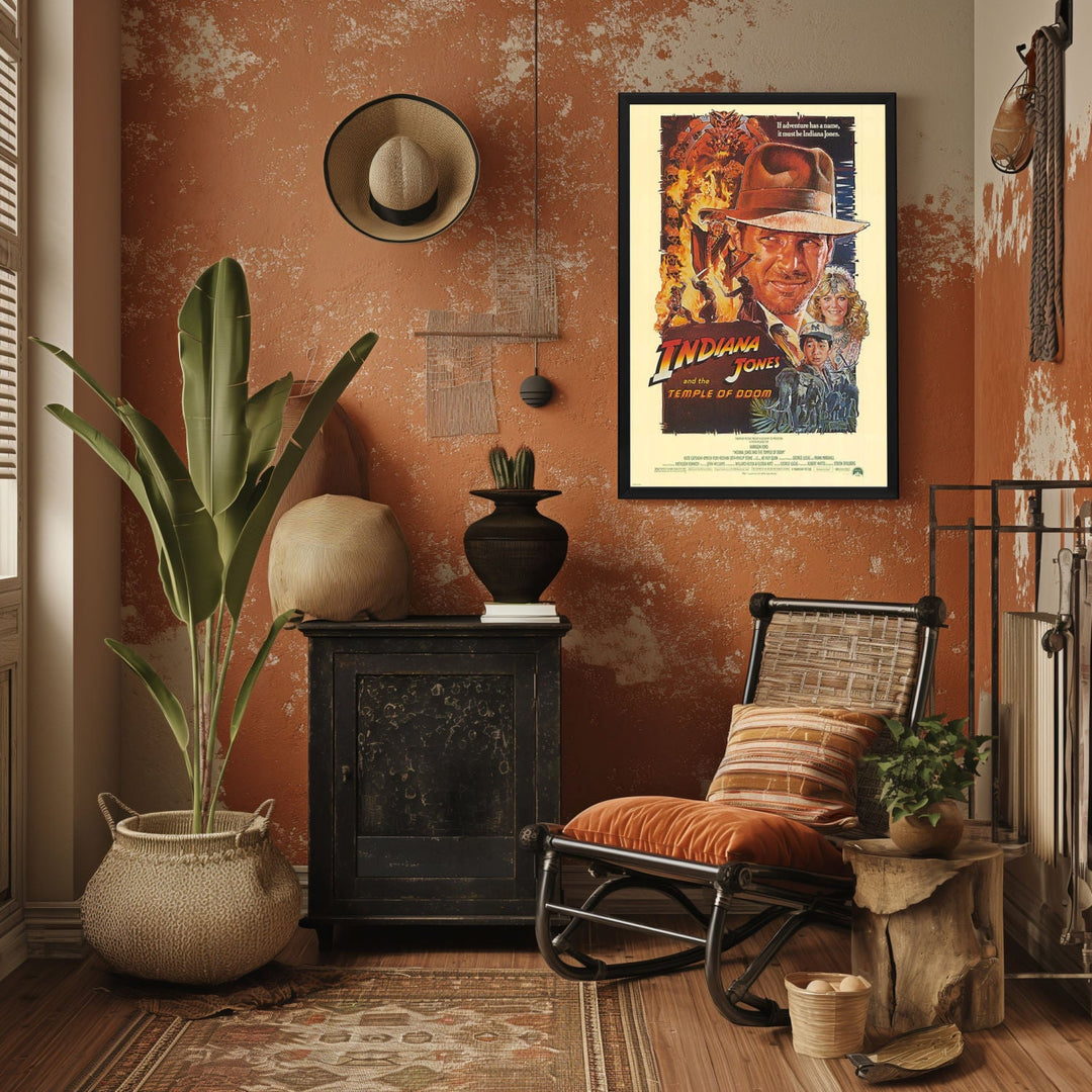 "Indiana Jones and the Temple of Doom" (1984) Framed Movie Poster