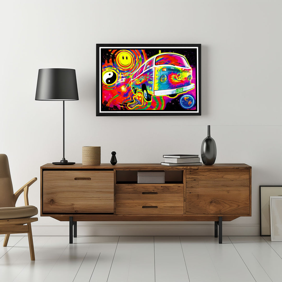 Background with Framed Poster