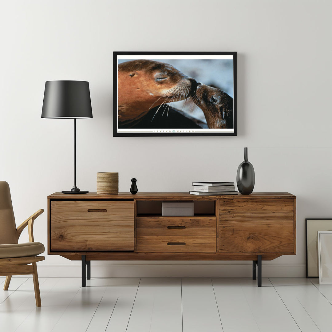 Background with Framed Poster