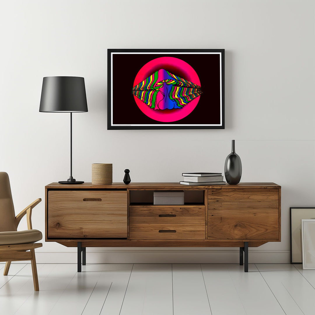 Background with Framed Poster