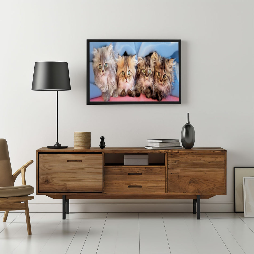 Background with Framed Poster