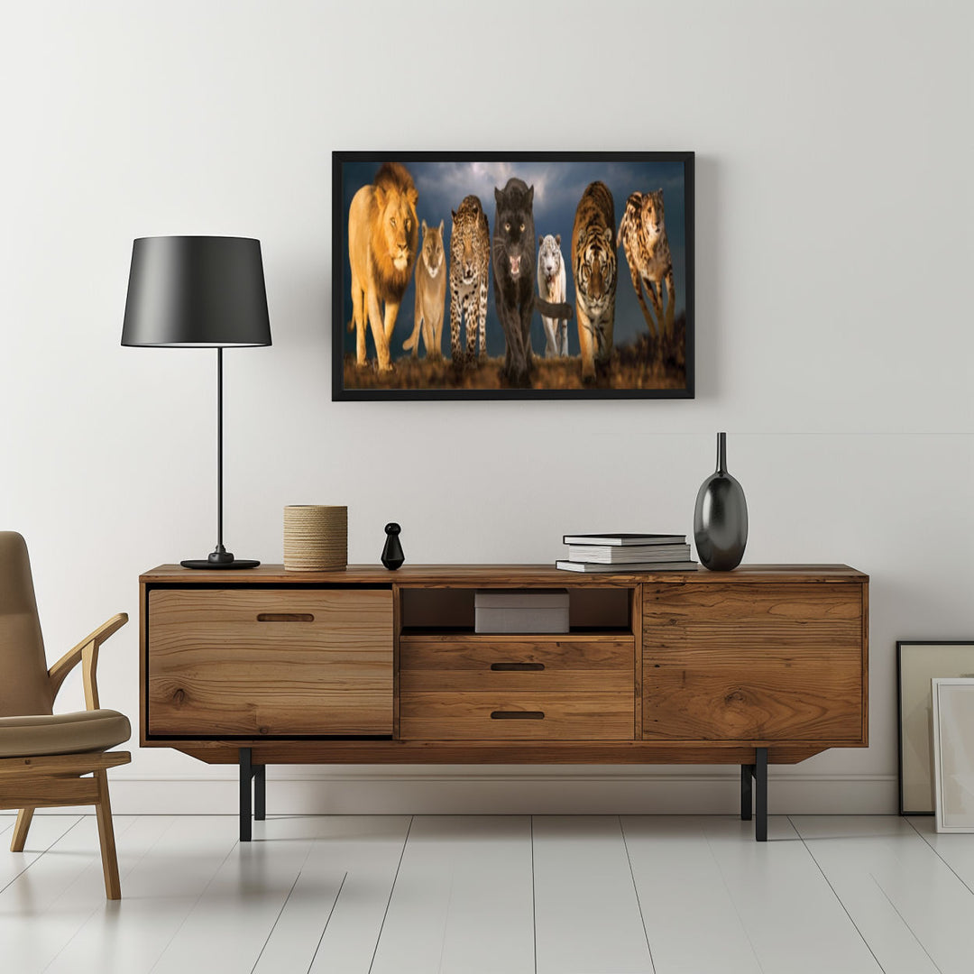 Background with Framed Poster