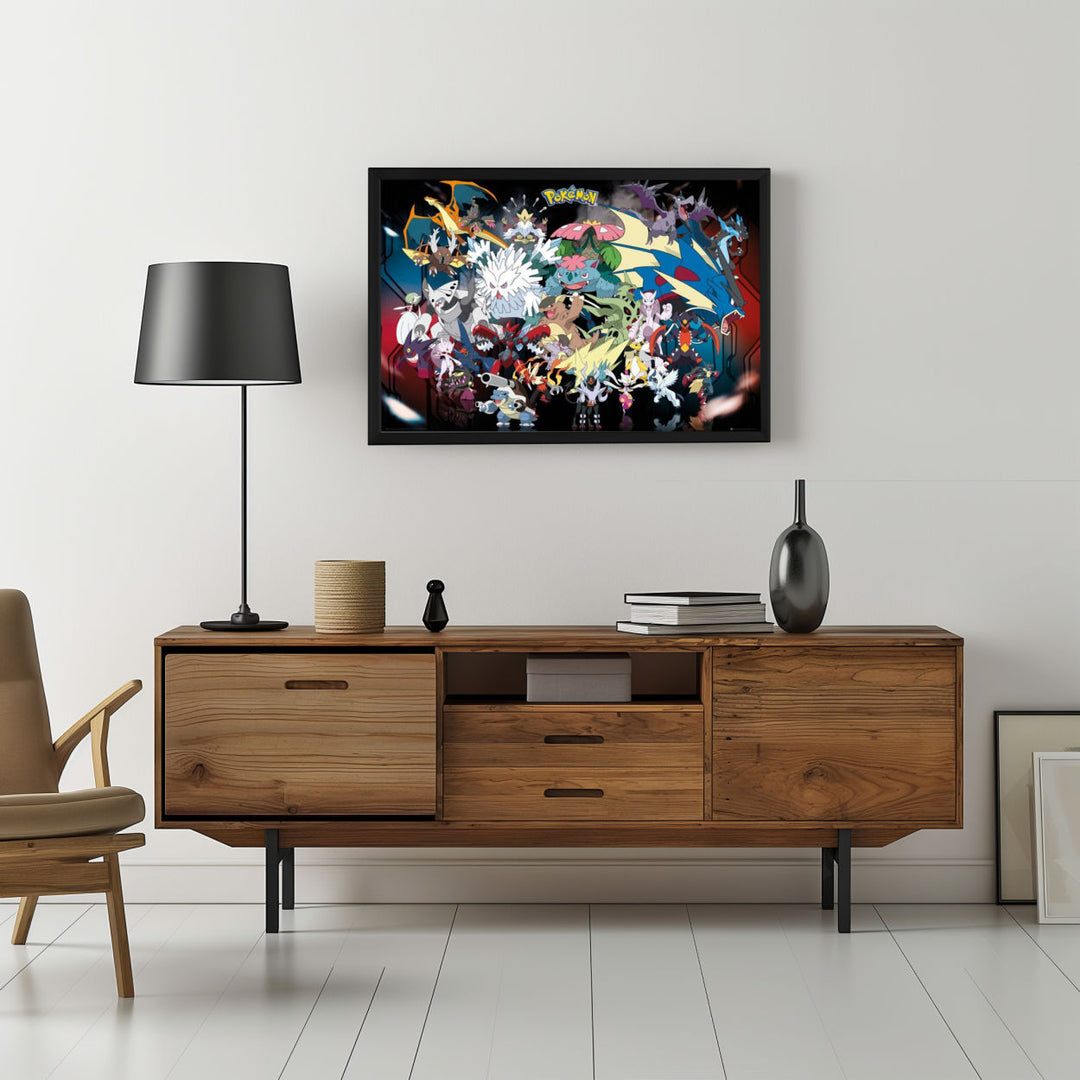 Background with Framed Poster