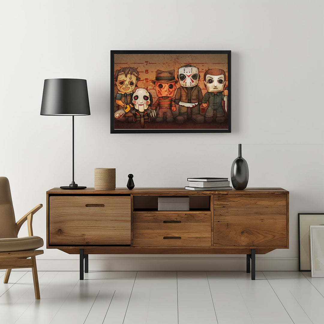 Background with Framed Poster