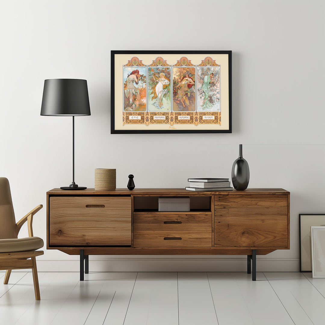 Background with Framed Poster