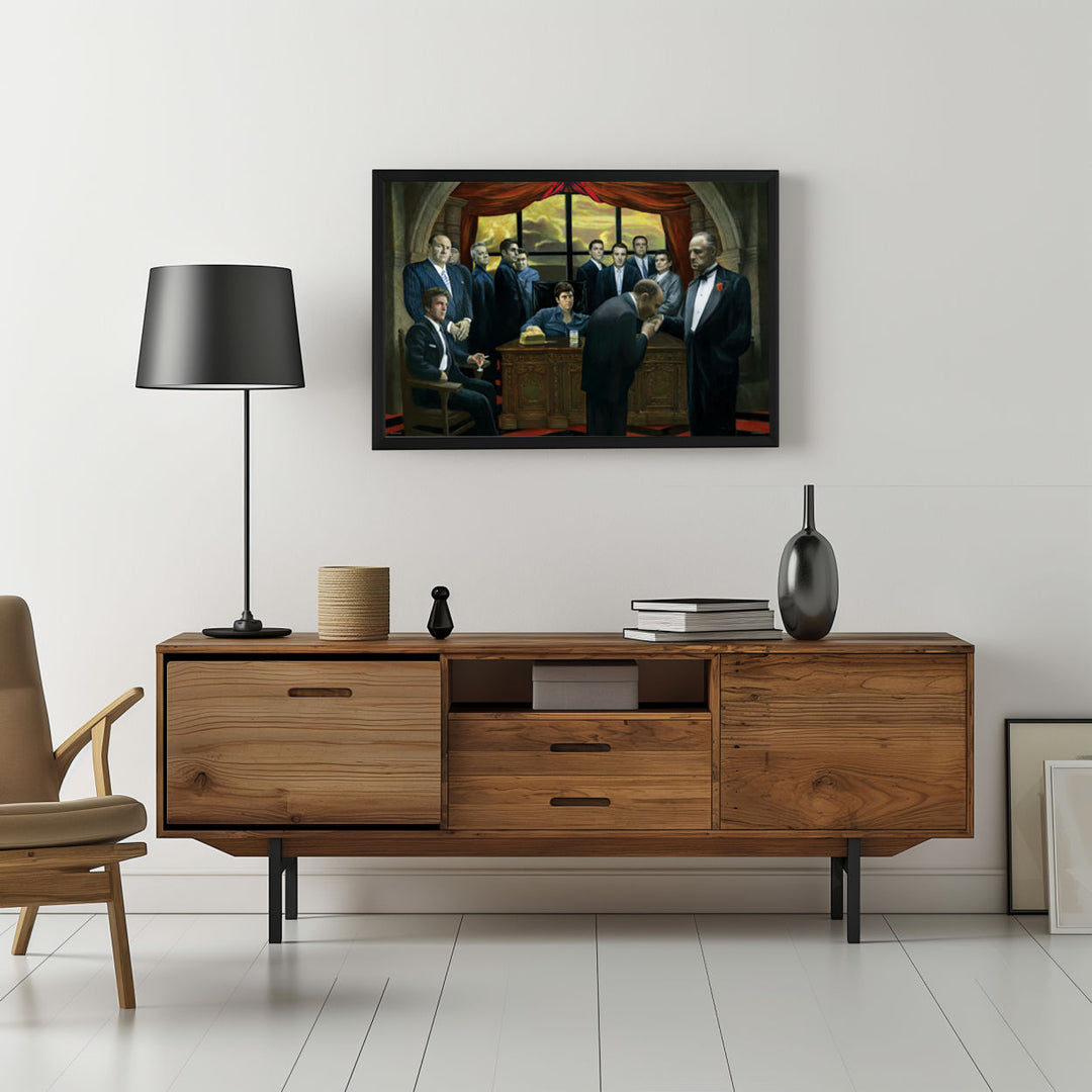 Background with Framed Poster