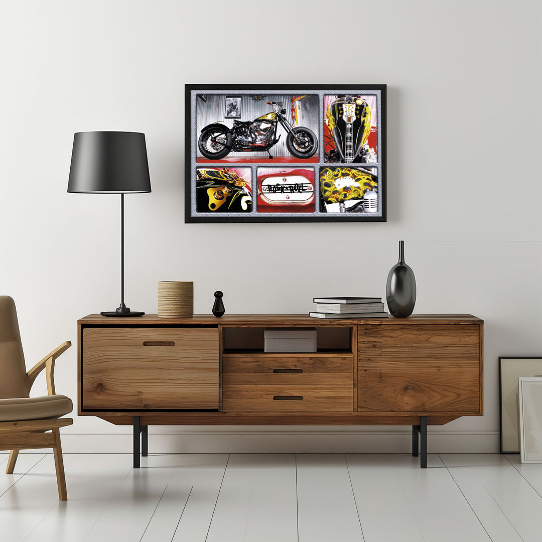 Background with Framed Poster