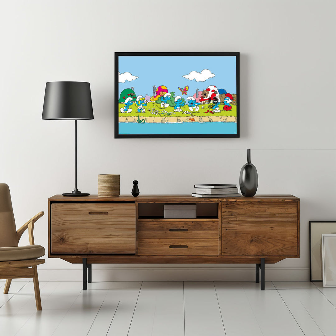 Background with Framed Poster