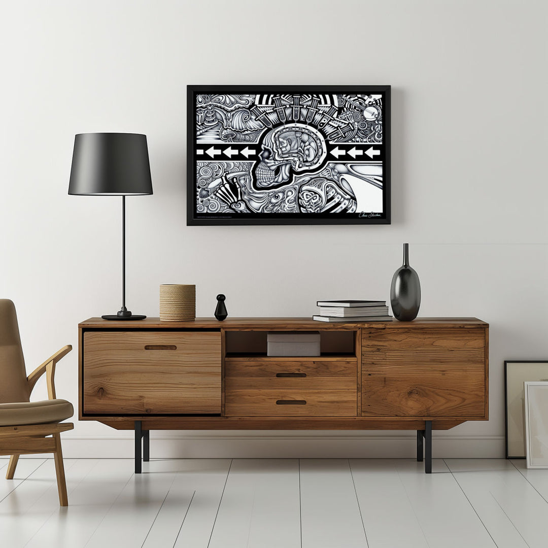 Background with Framed Poster