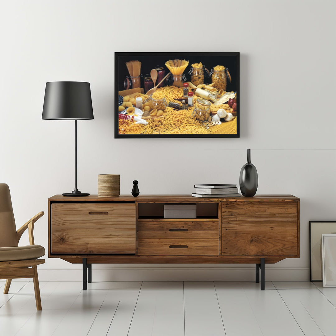 Background with Framed Poster