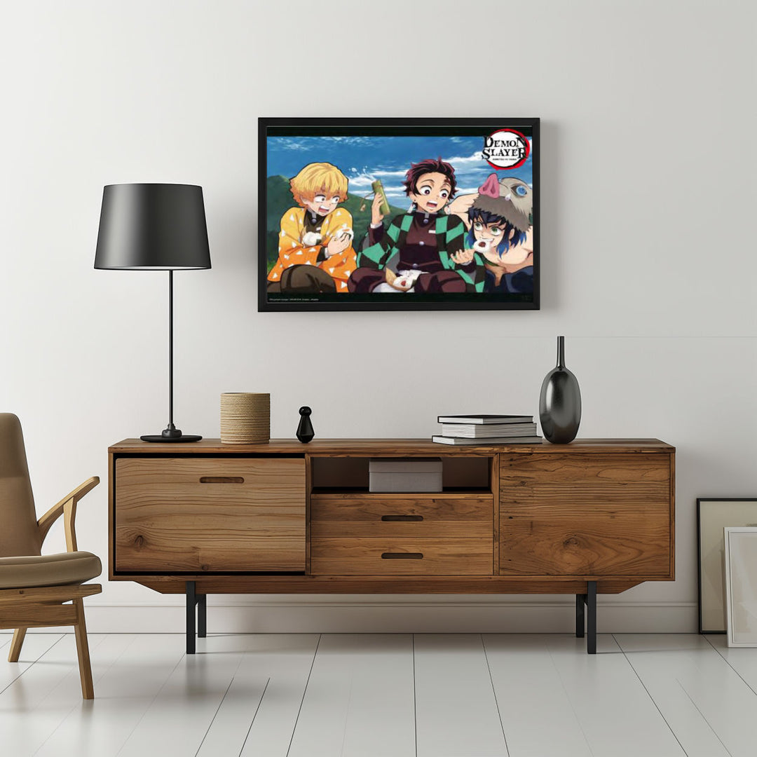 Background with Framed Poster