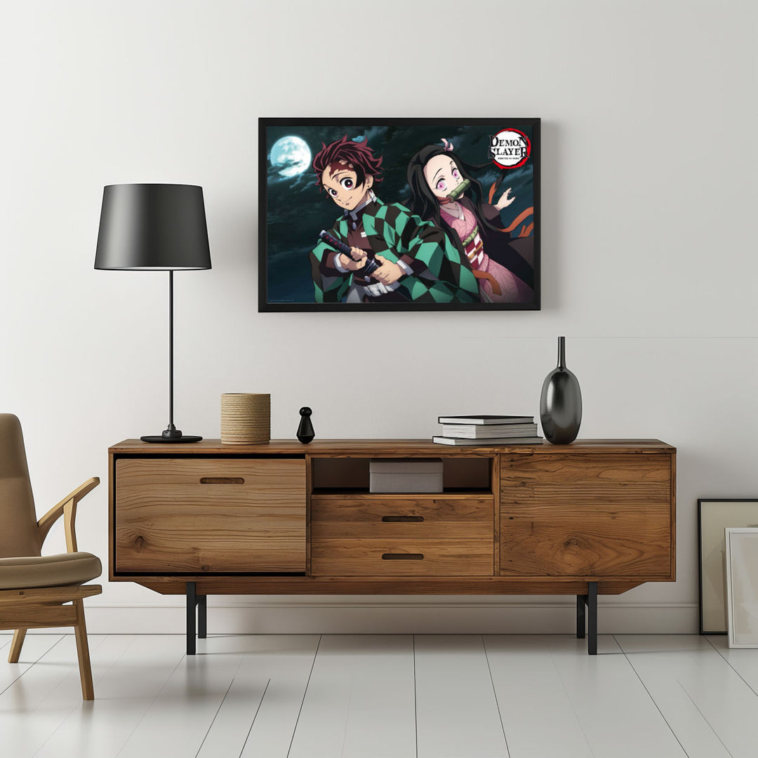 Background with Framed Poster
