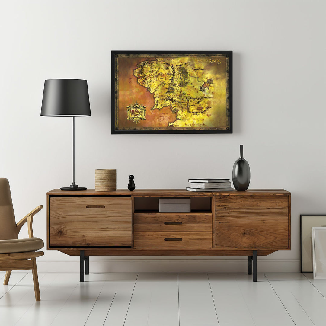 Background with Framed Poster