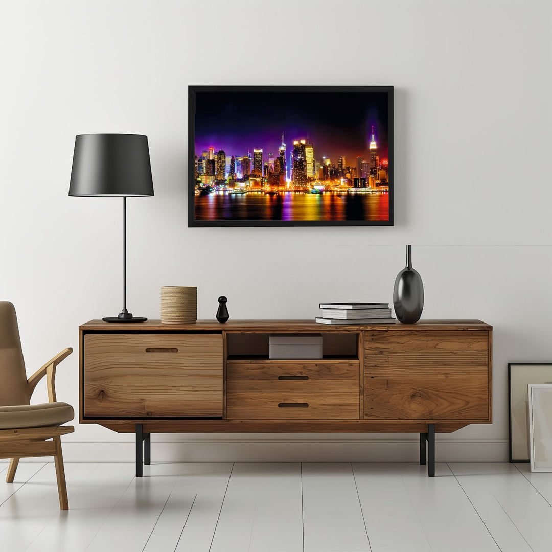 Background with Framed Poster