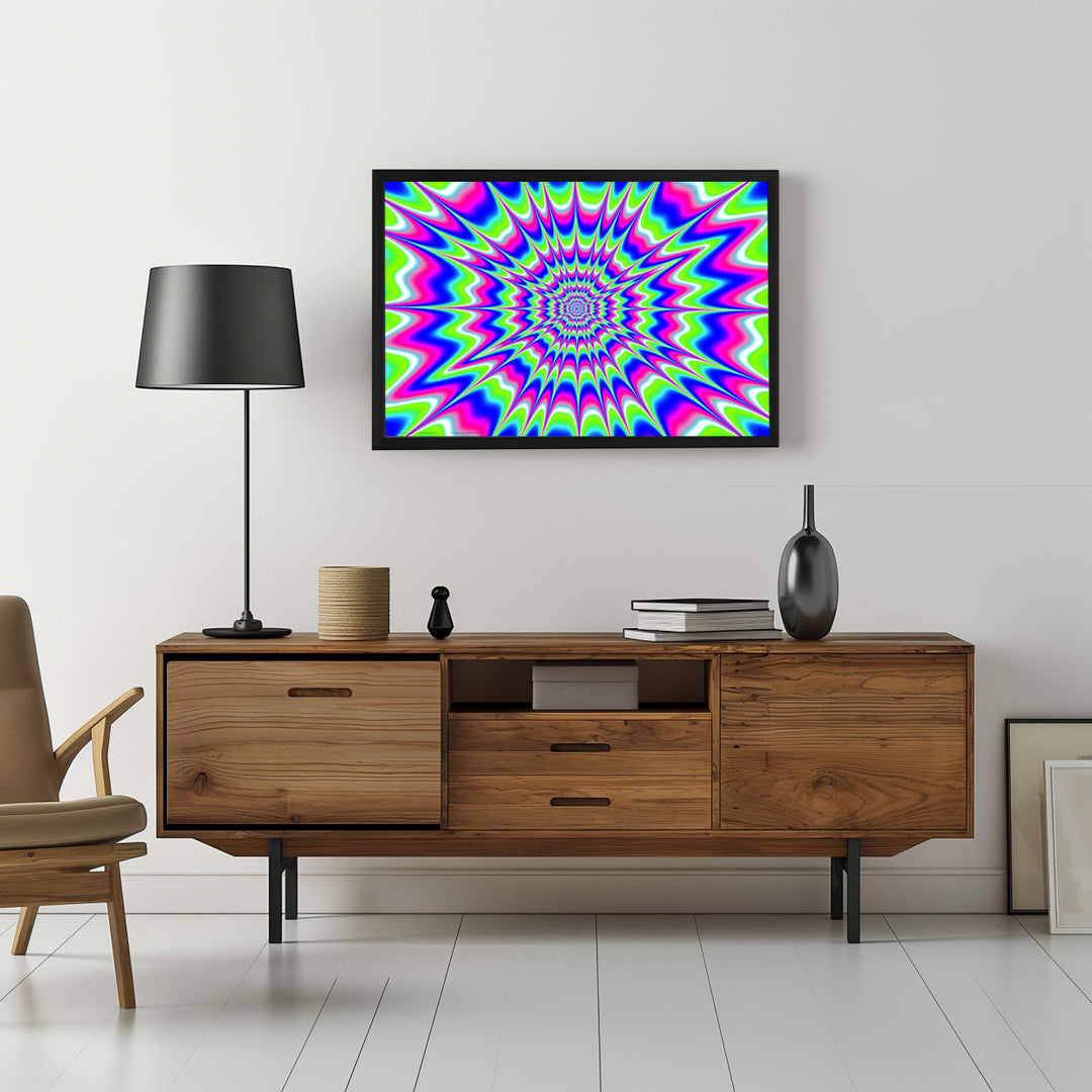Background with Framed Poster