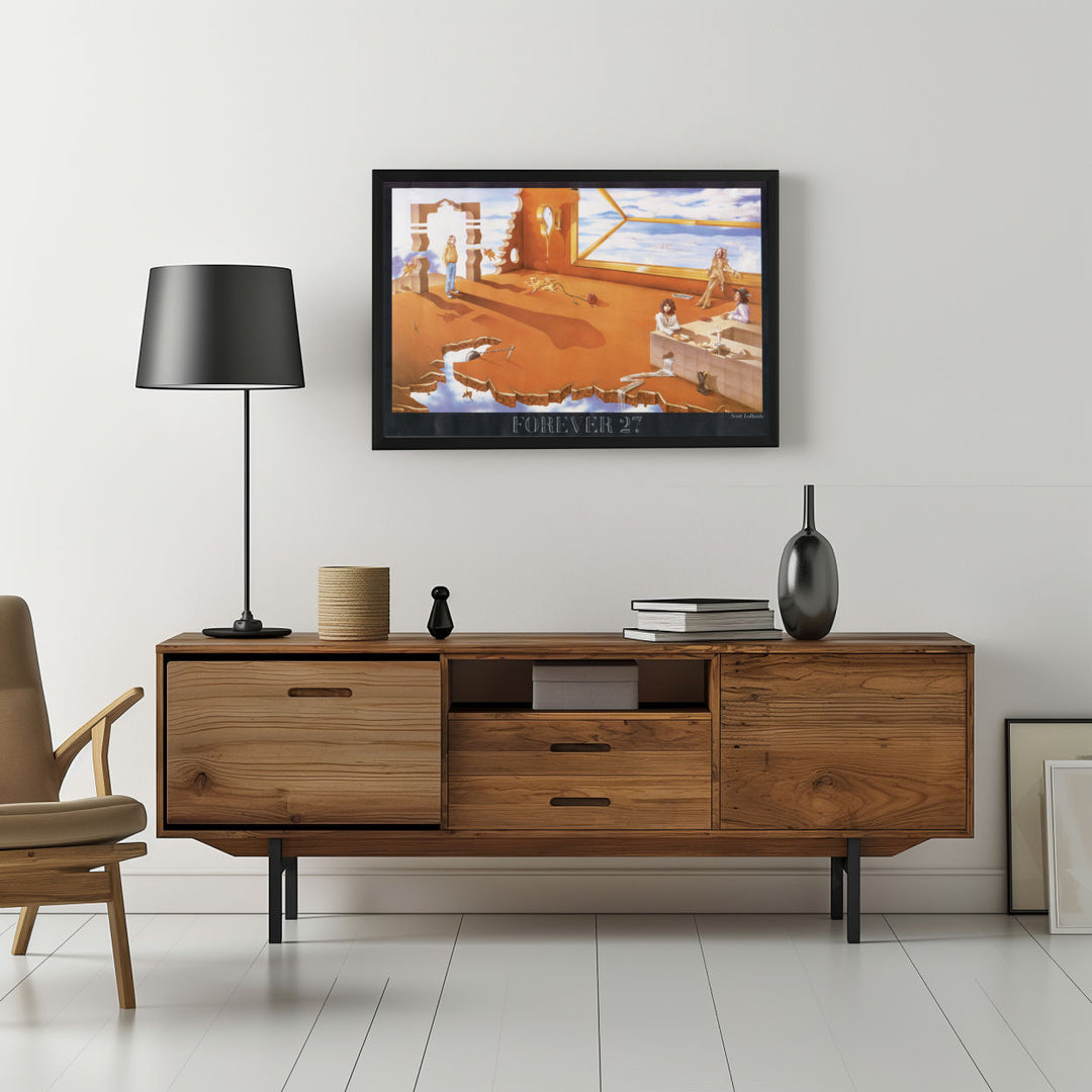 Background with Framed Poster