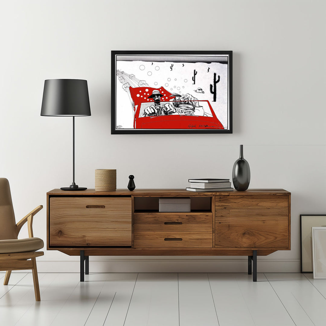 Background with Framed Poster