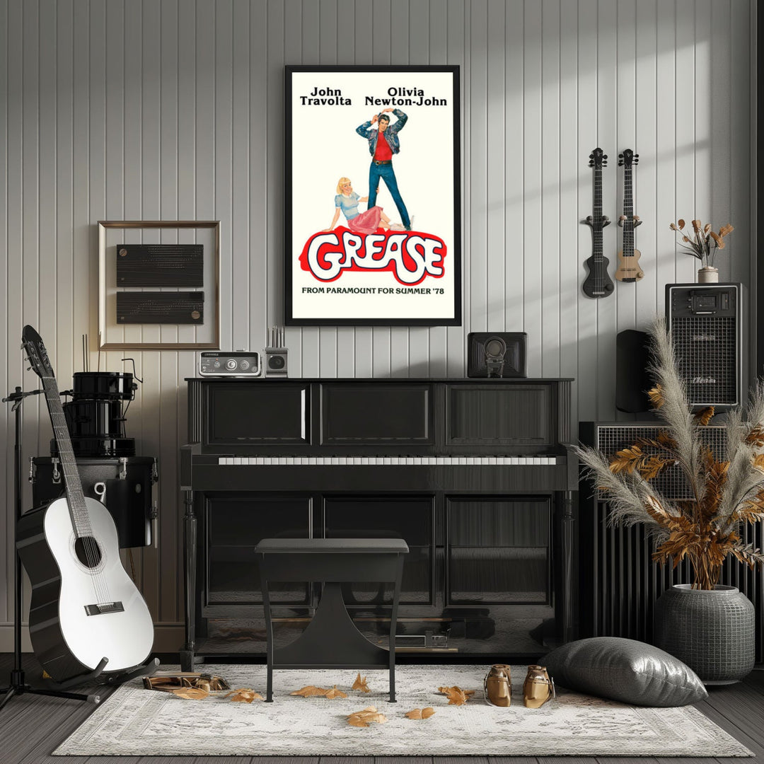 "Grease" (1978) Framed Movie Poster