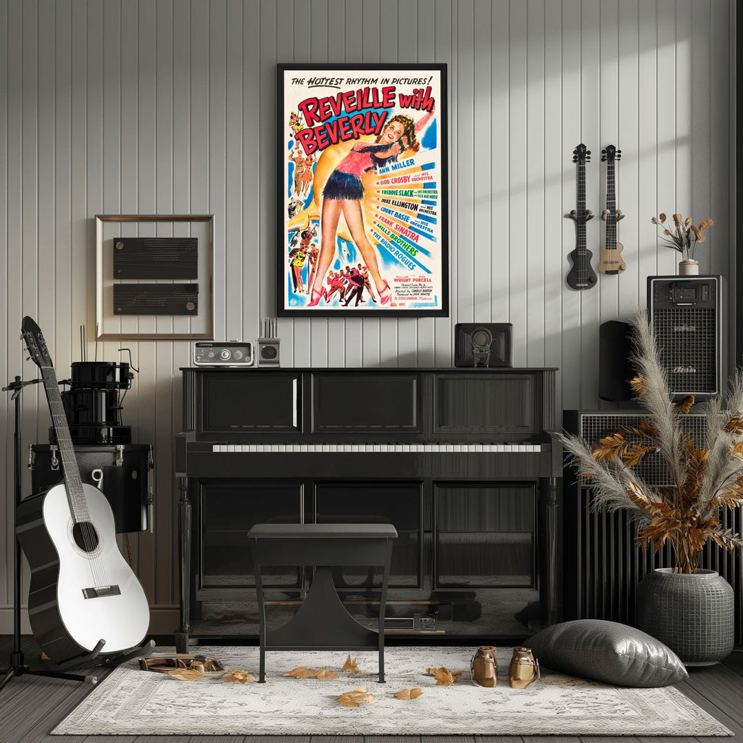 "Reveille With Beverly" (1943) Framed Movie Poster