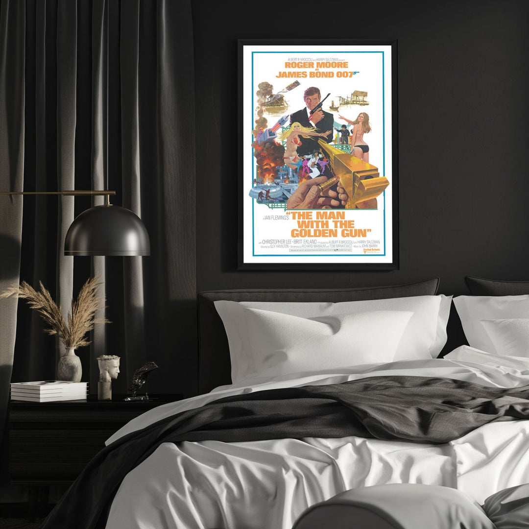 "Man With The Golden Gun" (1974) Framed Movie Poster