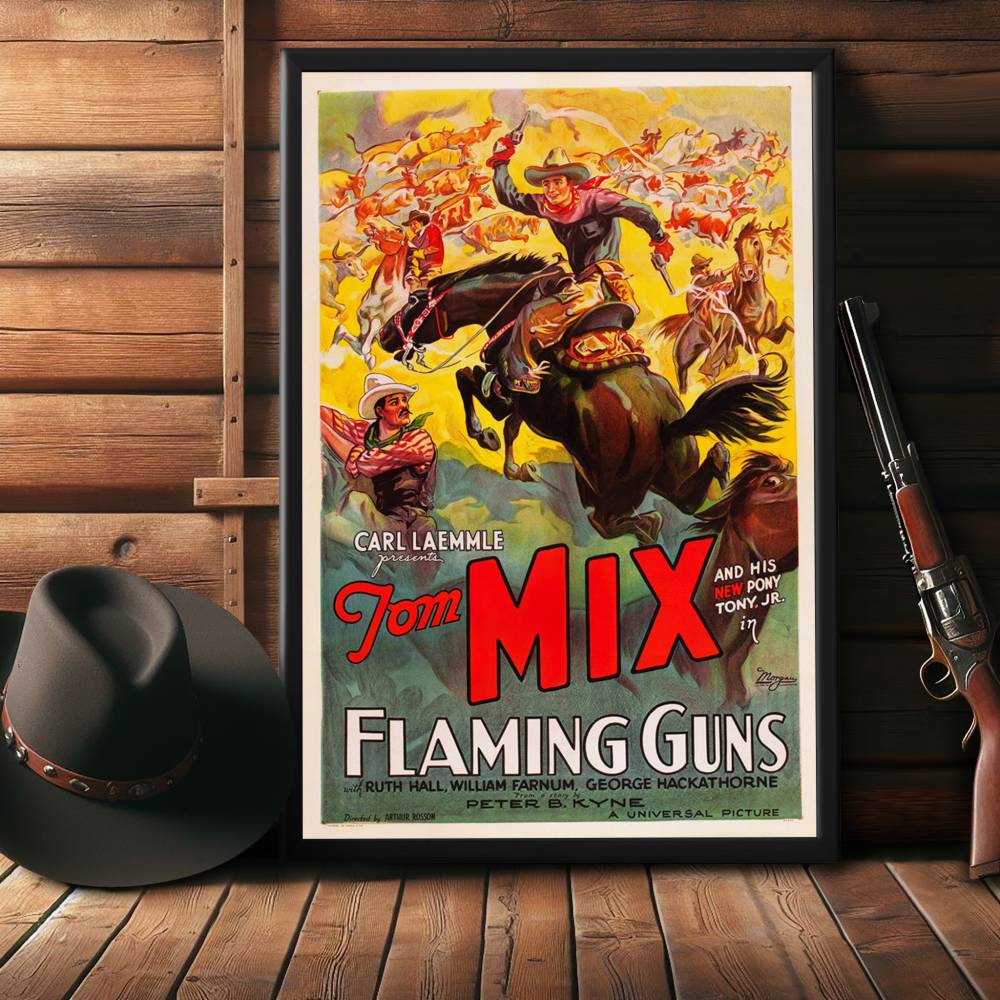 "Flaming Guns" (1932) Framed Movie Poster