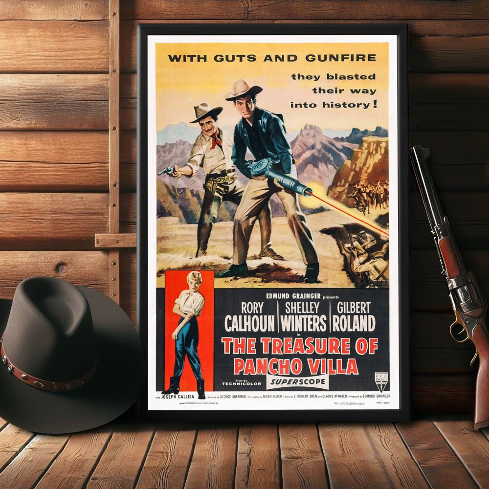 "Treasure Of Pancho VIlla" (1955) Framed Movie Poster