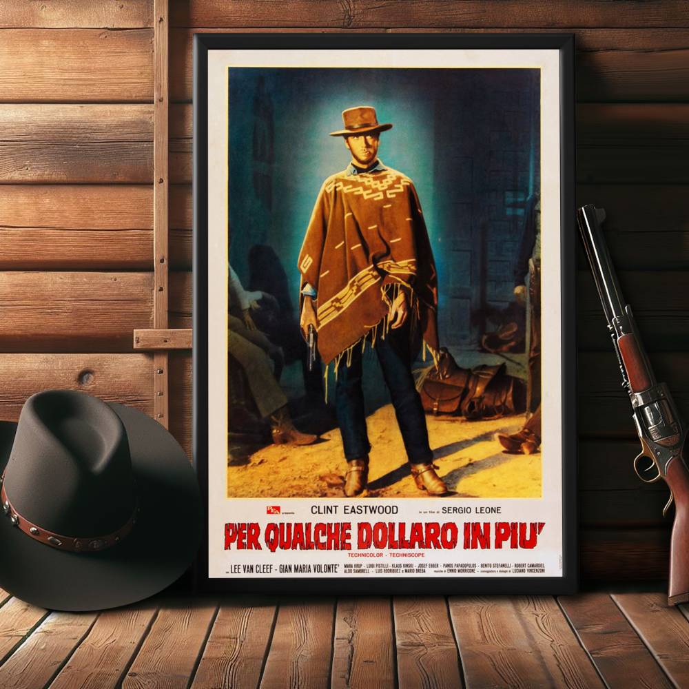 "For A Few Dollars More (Italian)" (1965) Framed Movie Poster
