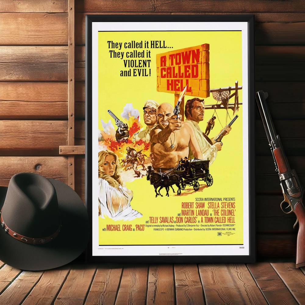 "Town Called Hell" (1971) Framed Movie Poster