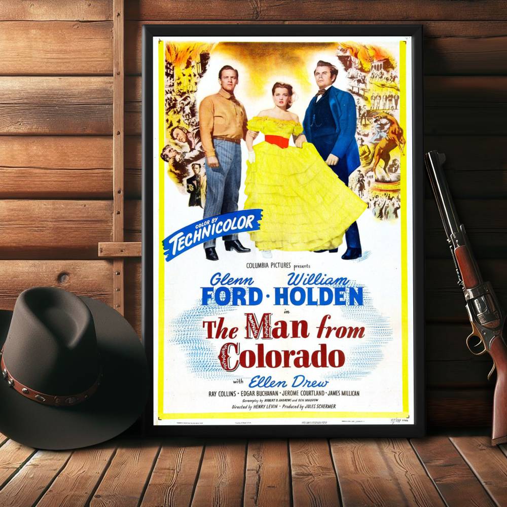 "Man From Colorado" (1948) Framed Movie Poster