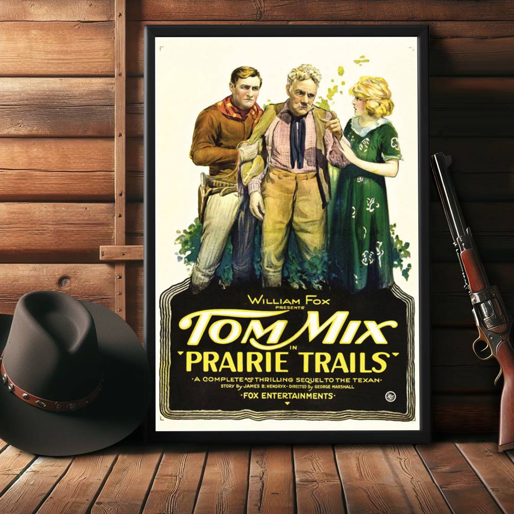 "Prairie Trails" (1920) Framed Movie Poster