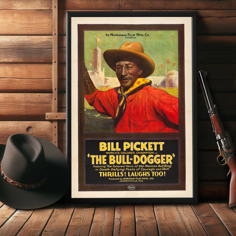 "Bull-Dogger" (1921) Framed Movie Poster