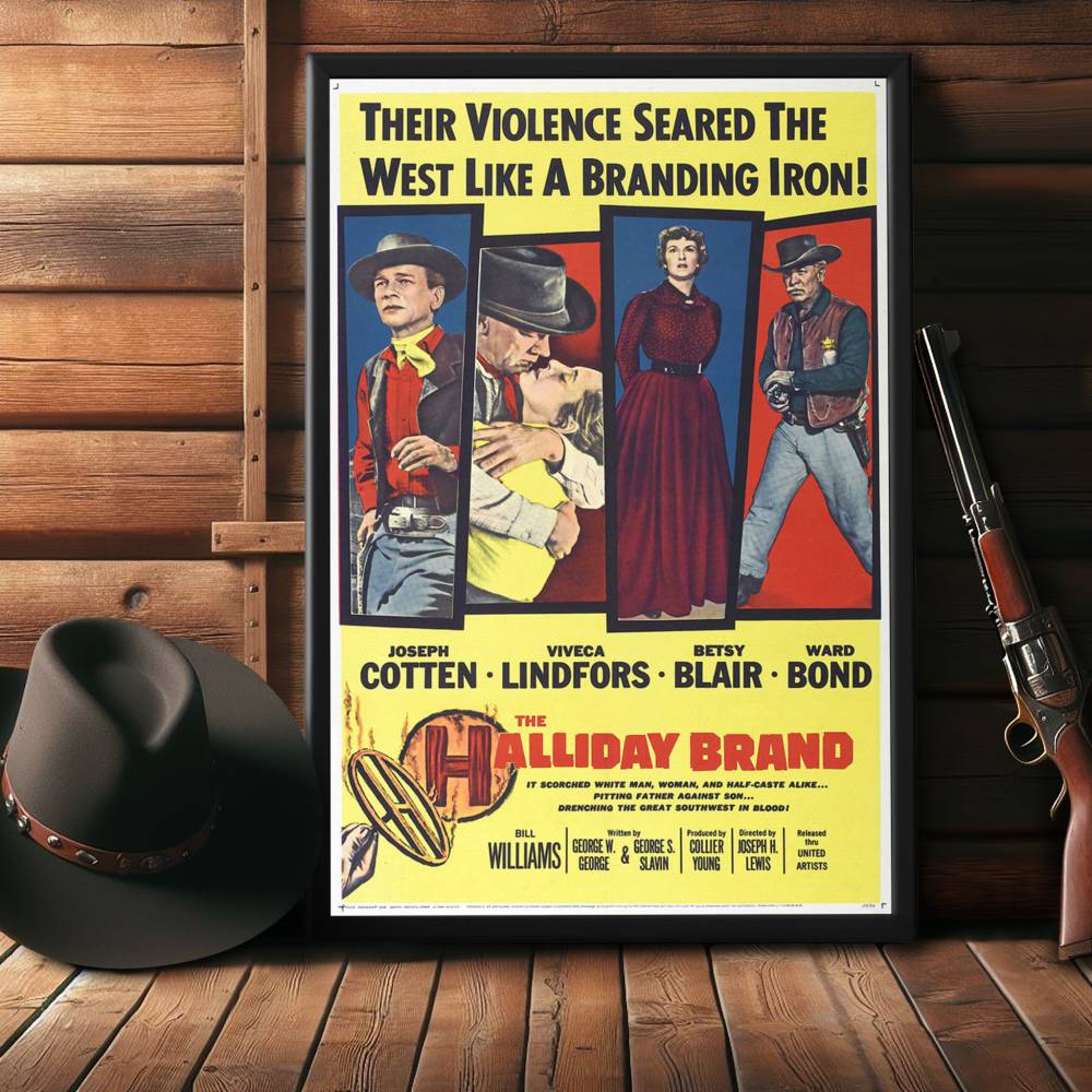 "Halliday Brand" (1957) Framed Movie Poster