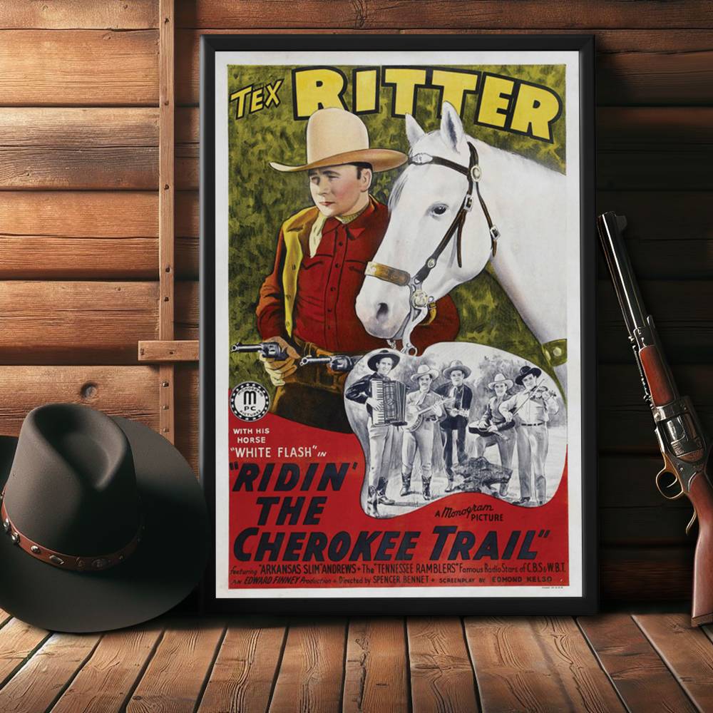 "Ridin' The Cherokee Trail" (1941) Framed Movie Poster