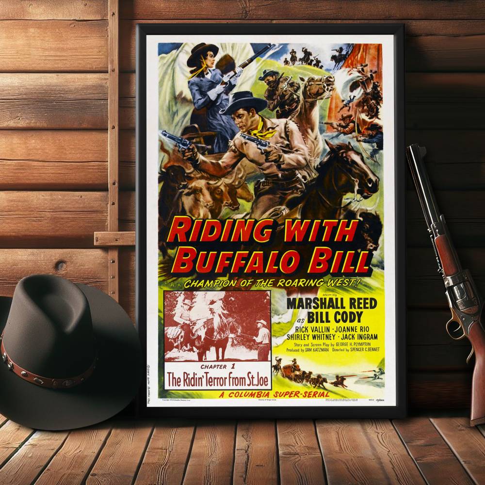 "Riding With Buffalo Bill" (1954) Framed Movie Poster