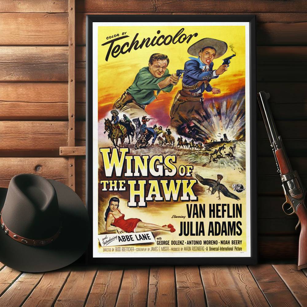 "Wings Of The Hawk" (1953) Framed Movie Poster