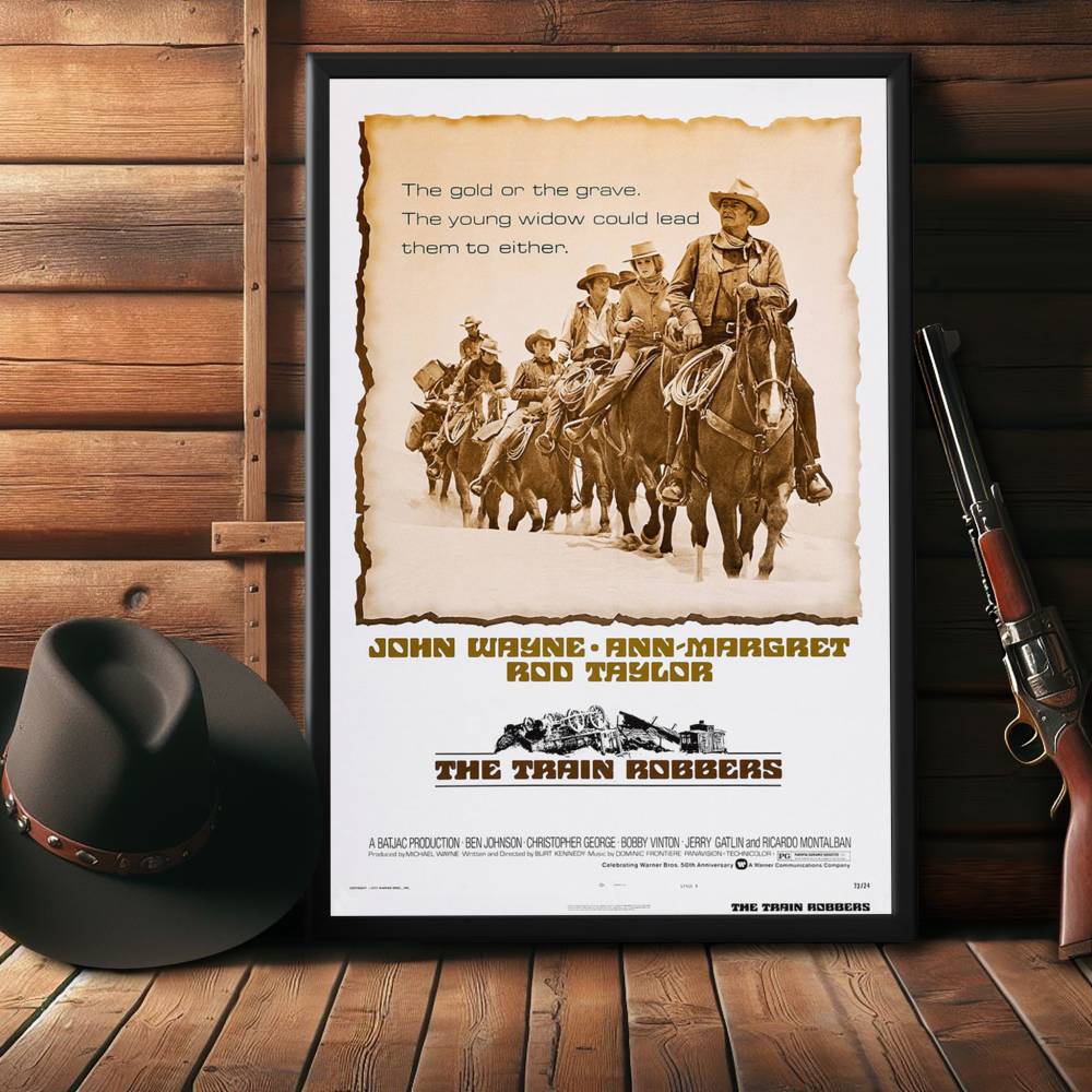 "Train Robbers" (1973) Framed Movie Poster