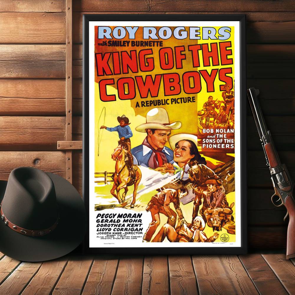 "King Of The Cowboys" (1943) Framed Movie Poster