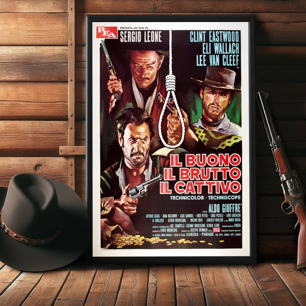 "Good, The Bad And The Ugly" (1966) Framed Movie Poster