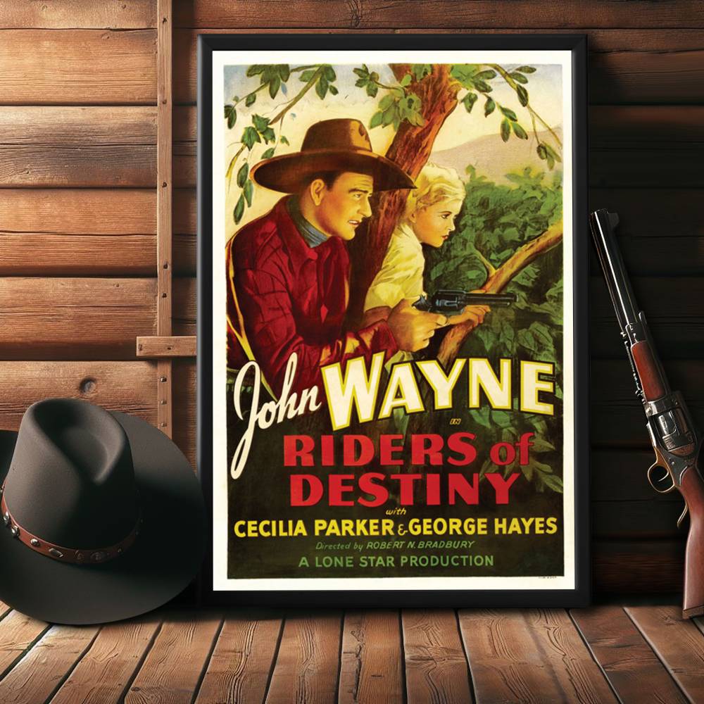 "Riders Of Destiny" (1933) Framed Movie Poster