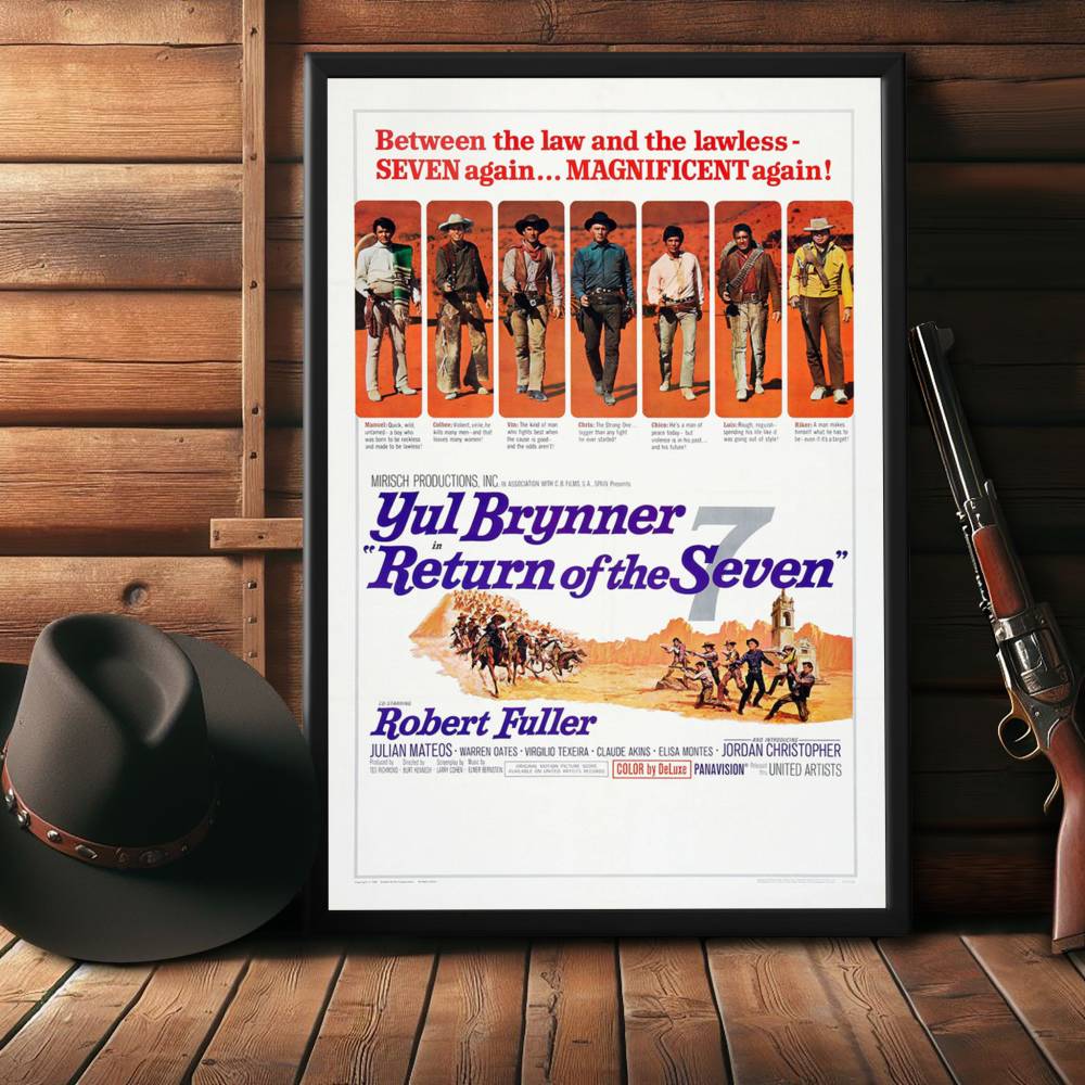 "Return Of The Seven" (1966) Framed Movie Poster
