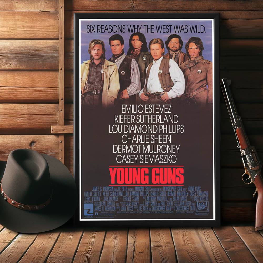 "Young Guns" (1988) Framed Movie Poster