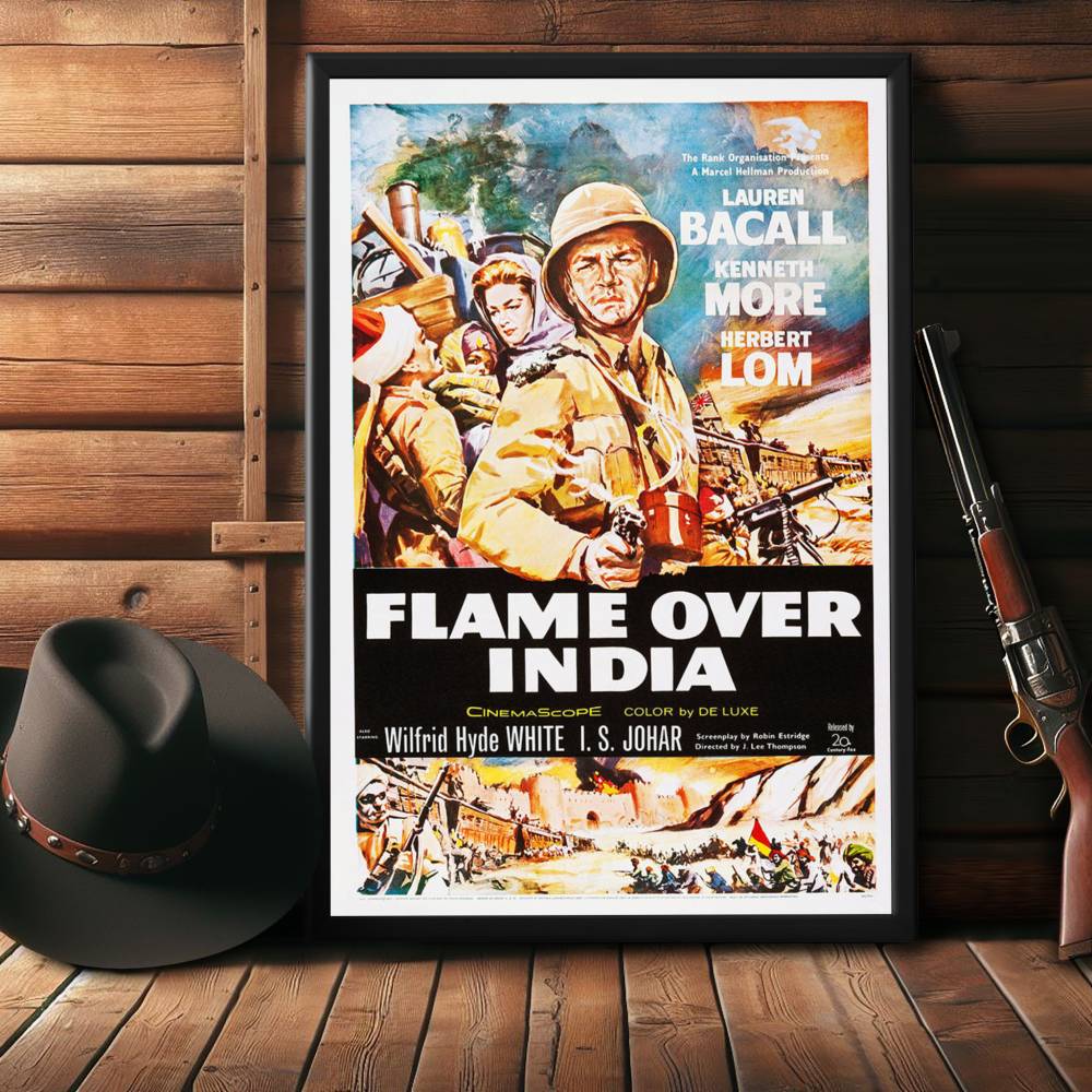 "Flame Over India" (1960) Framed Movie Poster