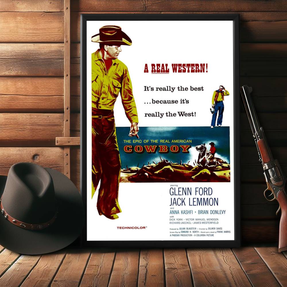 "Cowboy" (1958) Framed Movie Poster