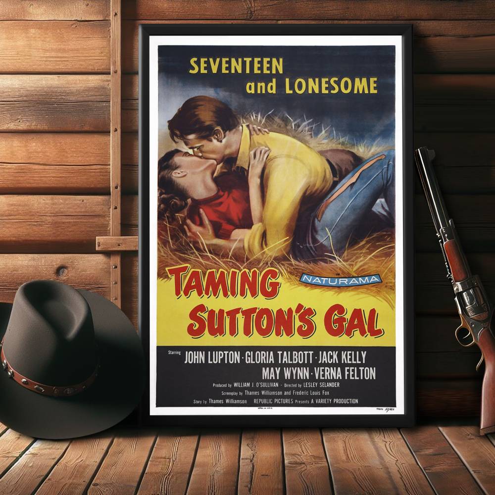 "Taming Sutton's Gal" (1957) Framed Movie Poster