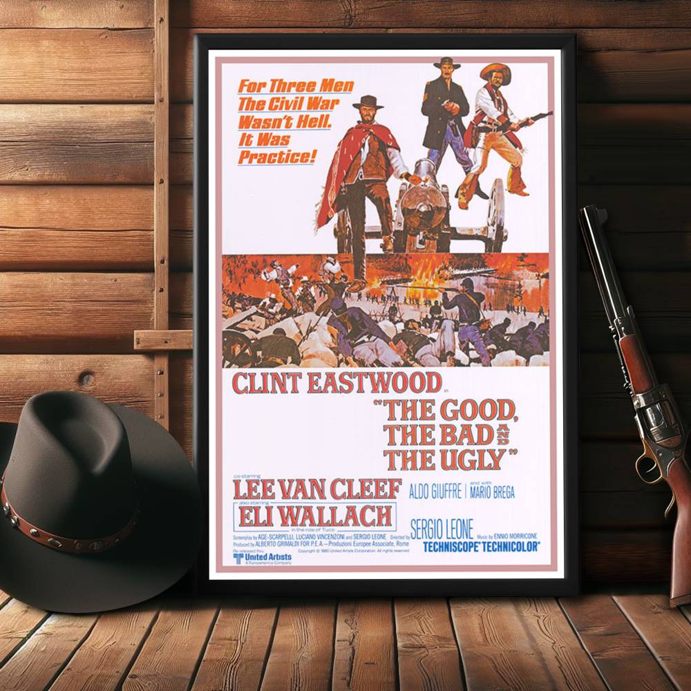 "Good, the Bad and the Ugly" (1966) Framed Movie Poster