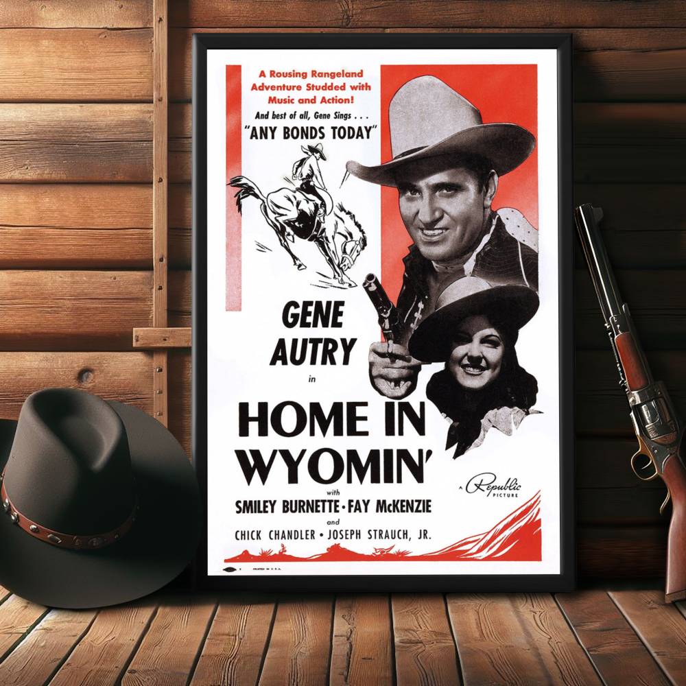 "Home In Wyomin'" (1942) Framed Movie Poster