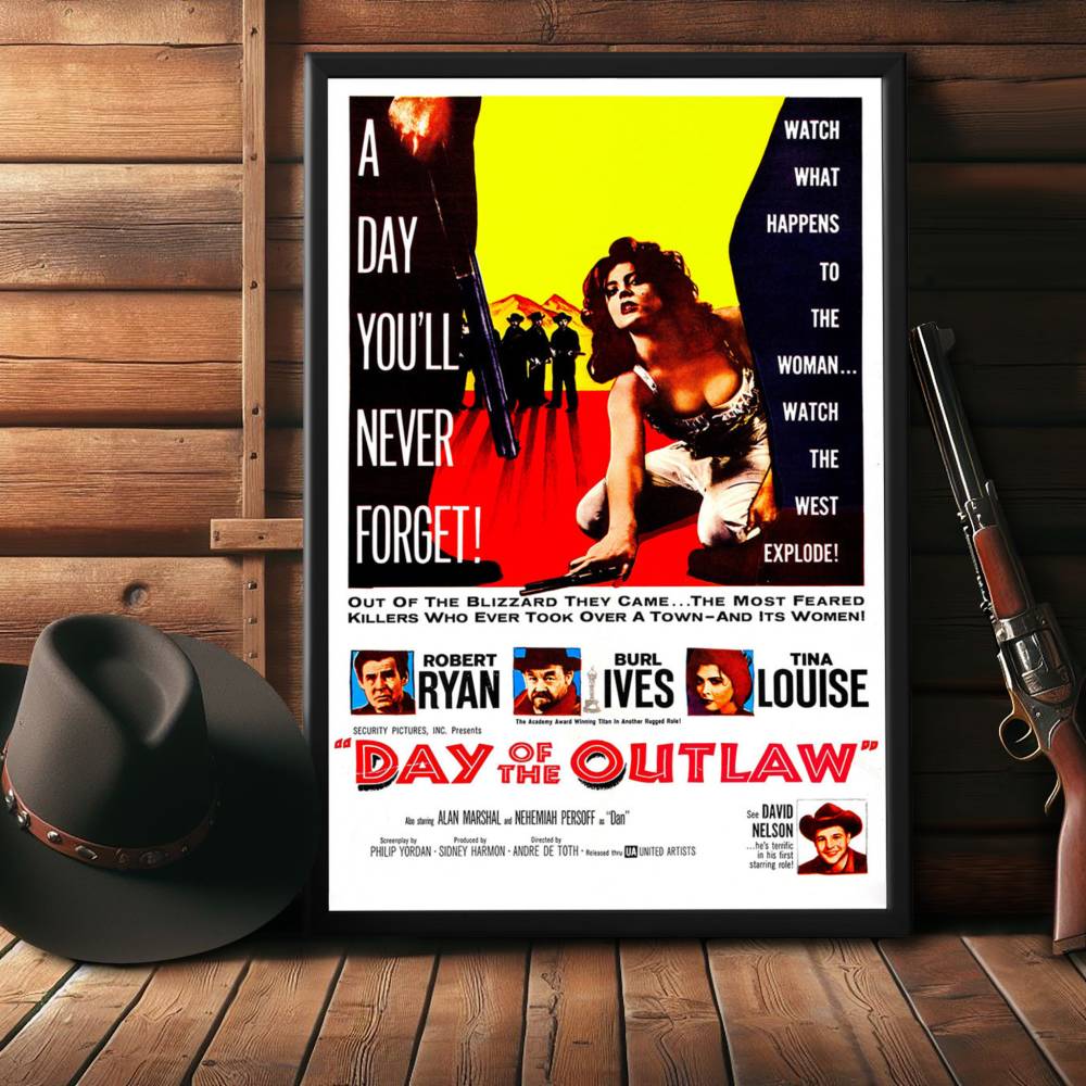 "Day Of The Outlaw" (1959) Framed Movie Poster