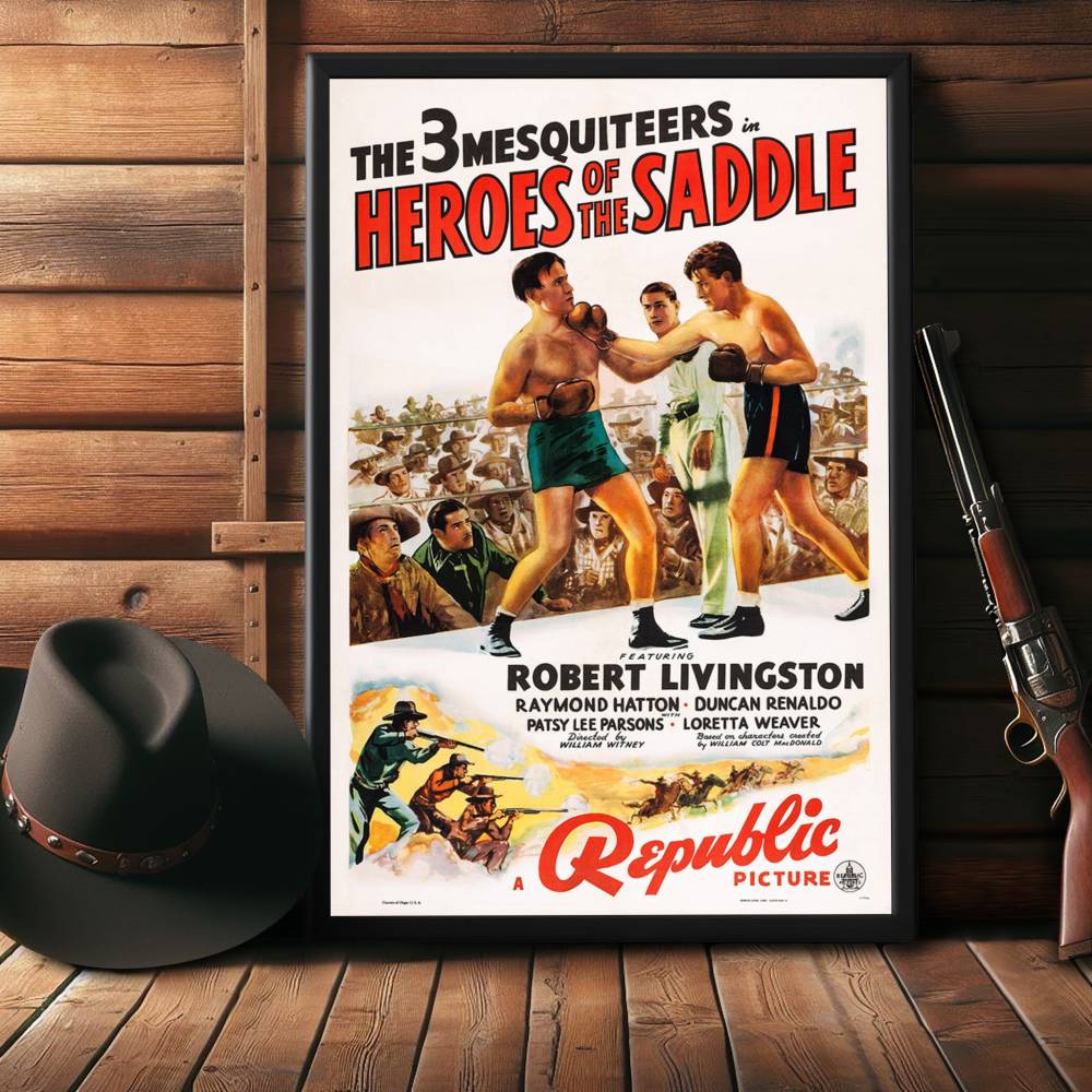 "Heroes Of The Saddle" (1940) Framed Movie Poster