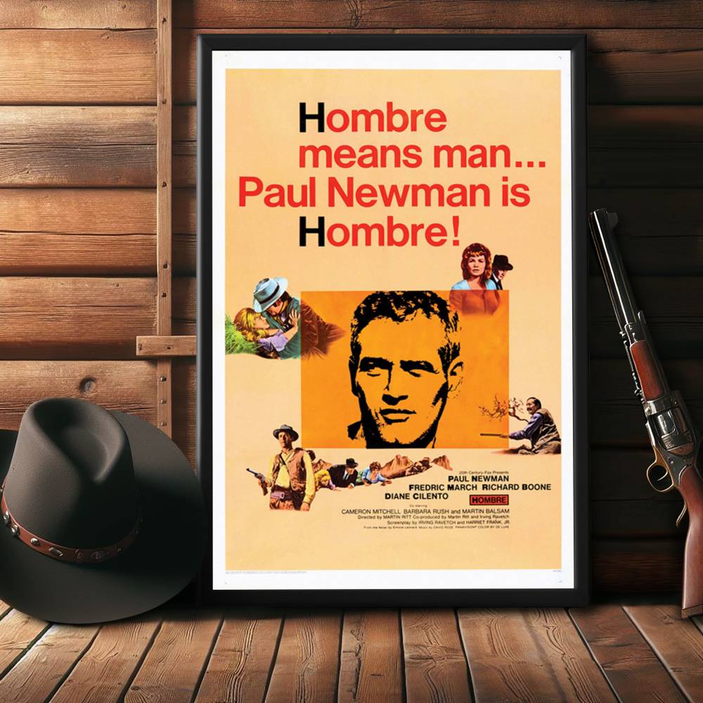 "Hombre" (1967) Framed Movie Poster